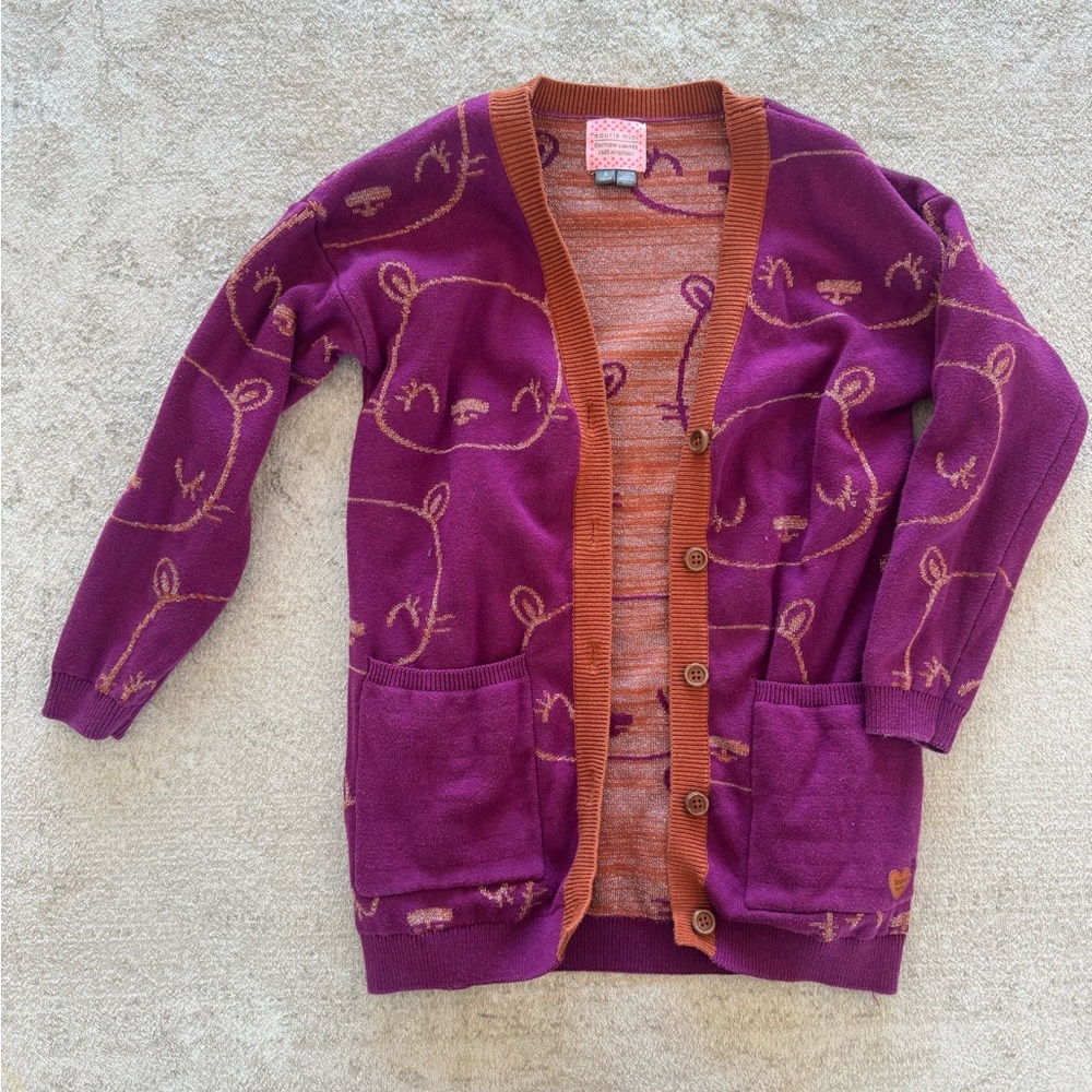 Souris mini limited edition gold thread cardigan